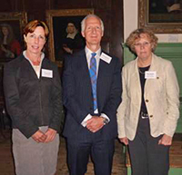 The 2012 UFAW Medal winners: Professor Christine Nicol (left) and Professor Marian Stamp Dawkins (right) with UFAW’s Chief Executive Dr James Kirkwood at the award presentation in York.