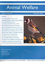 Animal Welfare vol 19 issue 4