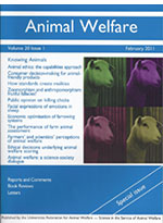 Animal Welfare vol 20 issue 1