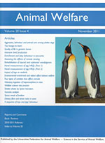 Animal Welfare vol 20 issue 4