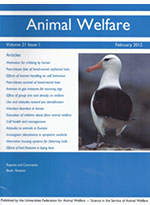 Animal Welfare vol 21 issue 1