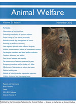 Animal Welfare vol 21 issue 4