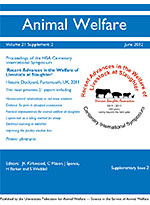 Animal Welfare 21 supplement 2