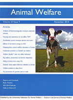 Animal Welfare vol 23 issue 4