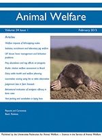 Animal Welfare vol 24 issue 1