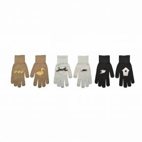 Connecting print gloves